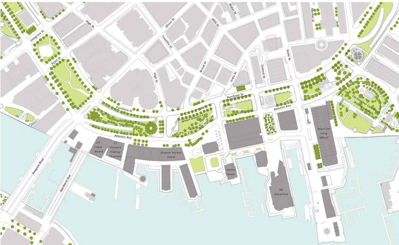 WATERFRONT neighborhood map